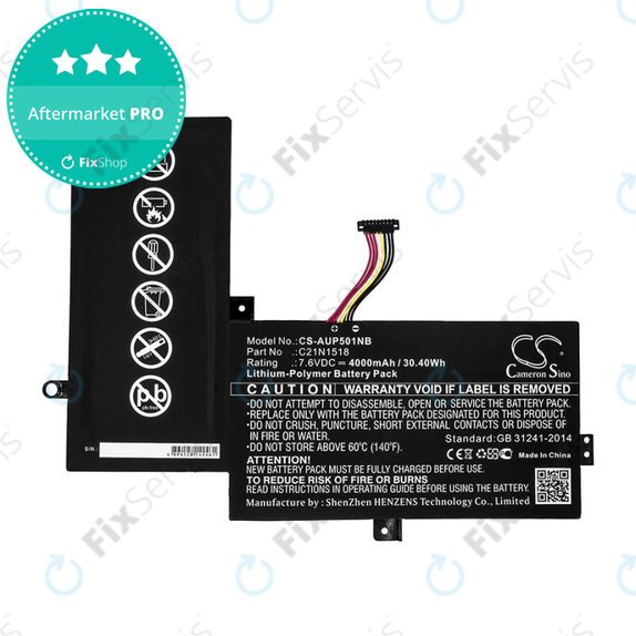 Batéria pre Asus VivoBook Flip TP501, TP501UA, 4000mAh, Li-Pol, 7.6V, C21N1518, HQ