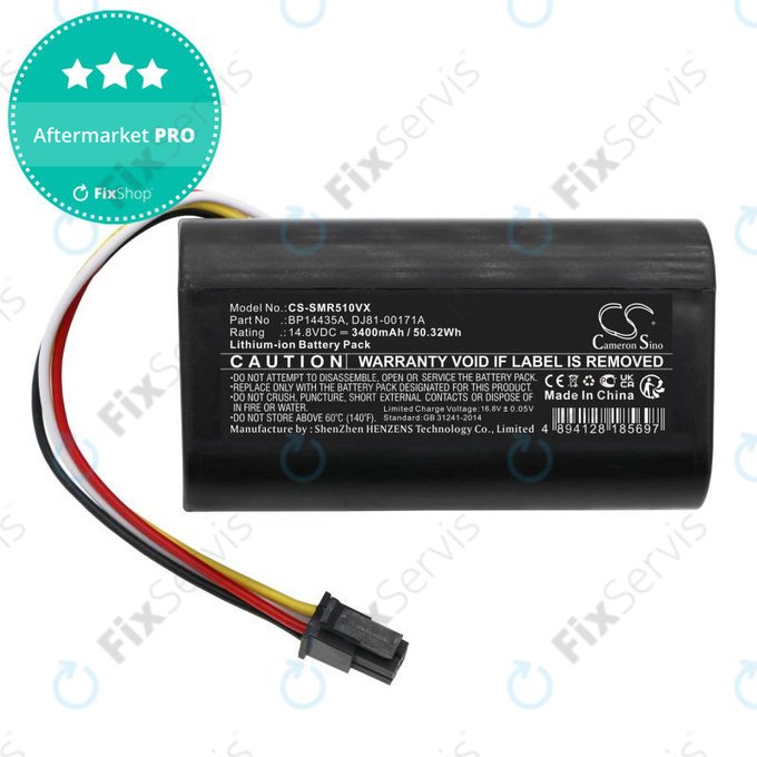 Batéria pre Samsung PowerBot-E, Eureka i5, Midea i5, i9, 3400mAh, Li-Ion, 14.8V, BP14435A, HQ