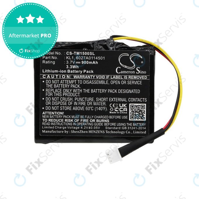Batéria pre TomTom Via 1405, 900mAh, Li-Ion, 3.7V, 6027A0114501, HQ