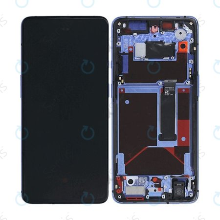 OnePlus 7T - LCD displej + Dotykové sklo + Rám (Glacier Blue) - 2011100083