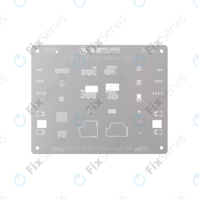 MiJing IPH-14 - Oceľová Šablóna Základnej Dosky pre iPhone X - 11 Pro Max