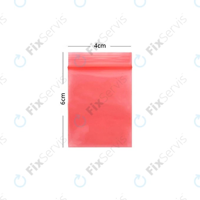 ESD Antistatický Uzatvárateľny Sáčok (Red) - 4x6cm 100ks