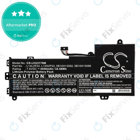 Batéria pre Lenovo E31-80, Ideapad 510s-13, 4550mAh, Li-Pol, 7.6V, 5B10H13092, HQ
