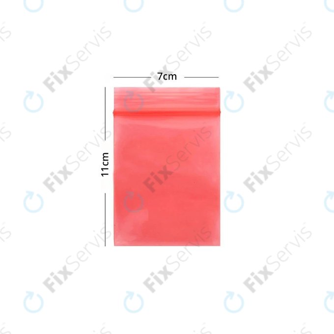 ESD Antistatický Uzatvárateľny Sáčok (Red) - 7x11cm 100ks