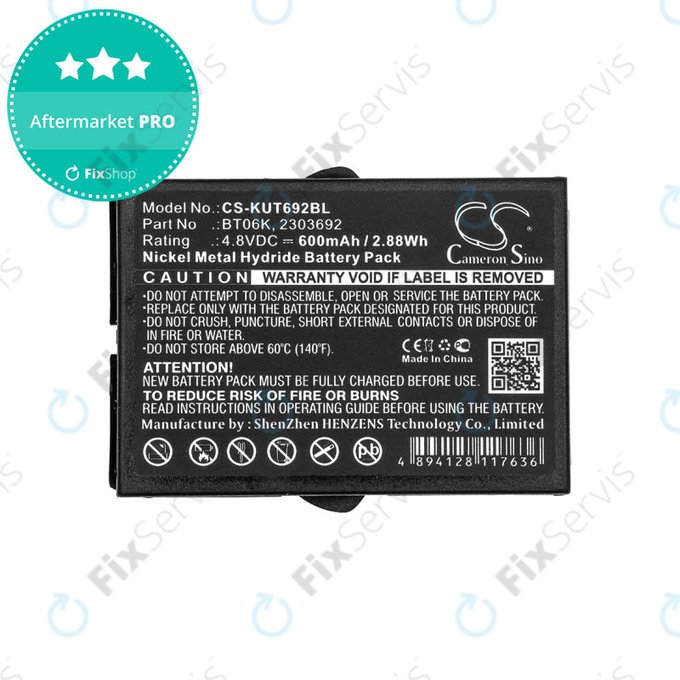 Batéria pre Ikusi T70, TM70, 600mAh, Ni-MH, 4.8V, BT06K, HQ
