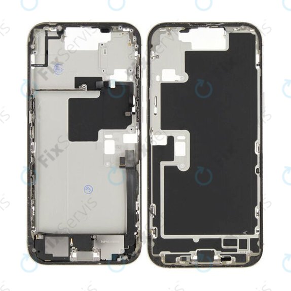 Apple iPhone 16 Pro Max - Stredný Rám + Tlačidlá Zapínania + Hlasitosti (Natural Titanium)