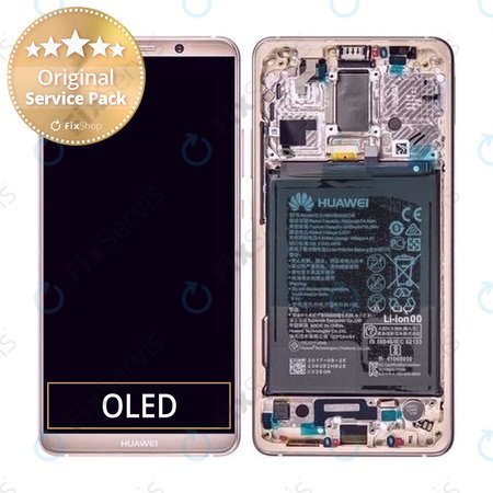 Huawei Mate 10 Pro - LCD Displej + Dotykové Sklo + Rám + Batéria (Pink Gold) - 02351RVM