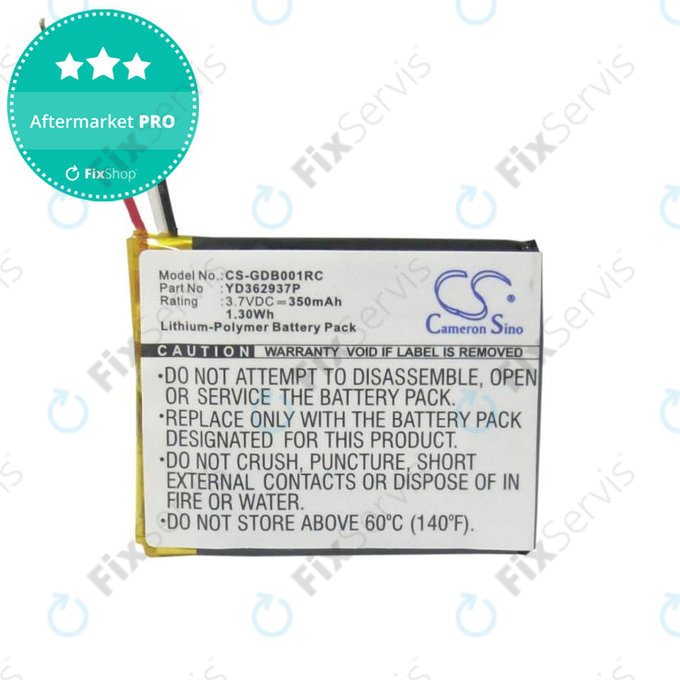 Batéria pre GoPro Wifi Remote, 350mAh, Li-Pol, 3.7V, YD362937P, HQ