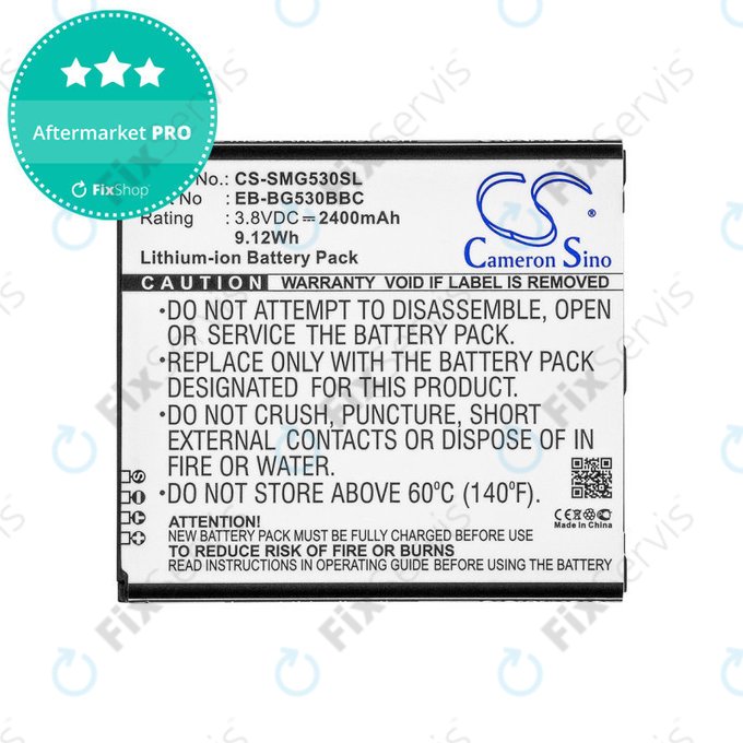 Batéria pre Samsung Galaxy J3, 2400mAh, Li-Ion, 3.8V, EB-BG530BBC, HQ