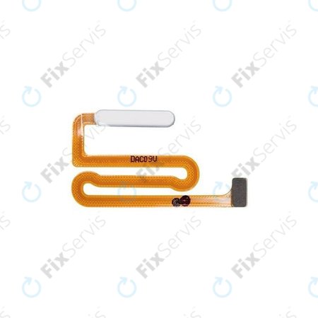 Samsung Galaxy A12 A125F - Senzor Odtlačku Prsta + Flex Kábel (White) - GH96-14087B Genuine Service Pack