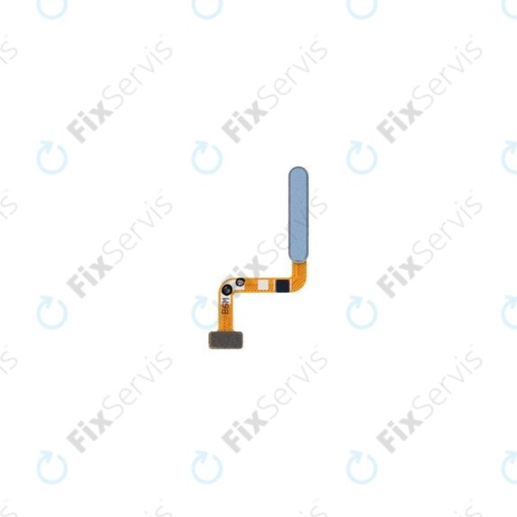 Samsung Galaxy M32 M325F - Senzor Odtlačku Prsta + Flex Kábel (Light Blue) - GH96-14332A Genuine Service Pack