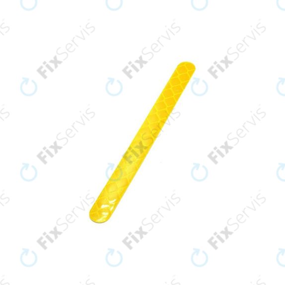 Xiaomi Mi Electric Scooter 1S, 2 M365, Essential, Pro, Pro 2 - Reflexná Nálepka Krytu Motora - Tvar I (Yellow) - C002550015200 Genuine Service Pack