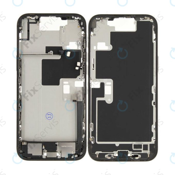 Apple iPhone 16 Pro Max - Stredný Rám + Tlačidlá Zapínania + Hlasitosti (Black Titanium)