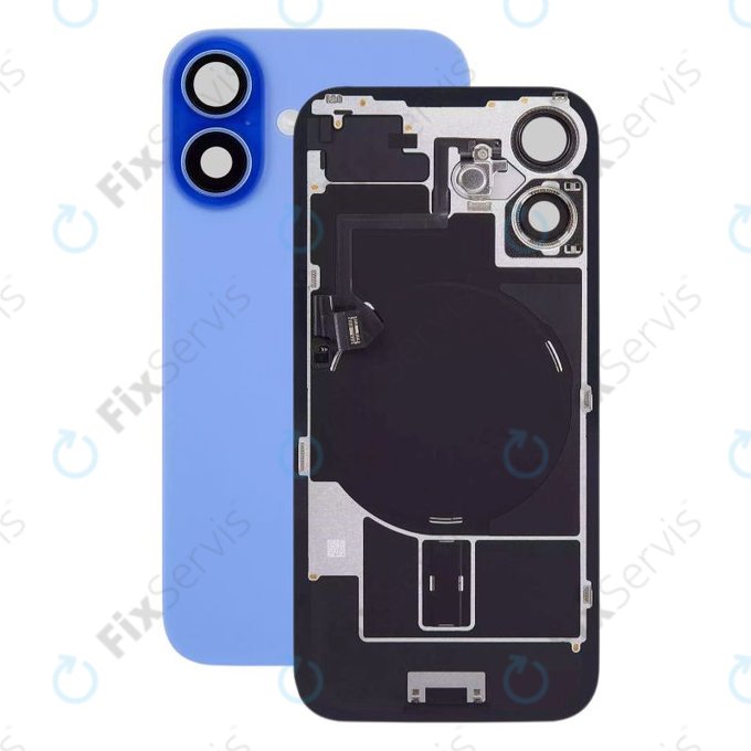 Apple iPhone 16 Plus - Sklo Zadného Housingu + Sklíčko Kamery + Kovový Pliešok + Magsafe Magnet (Ultramarine)