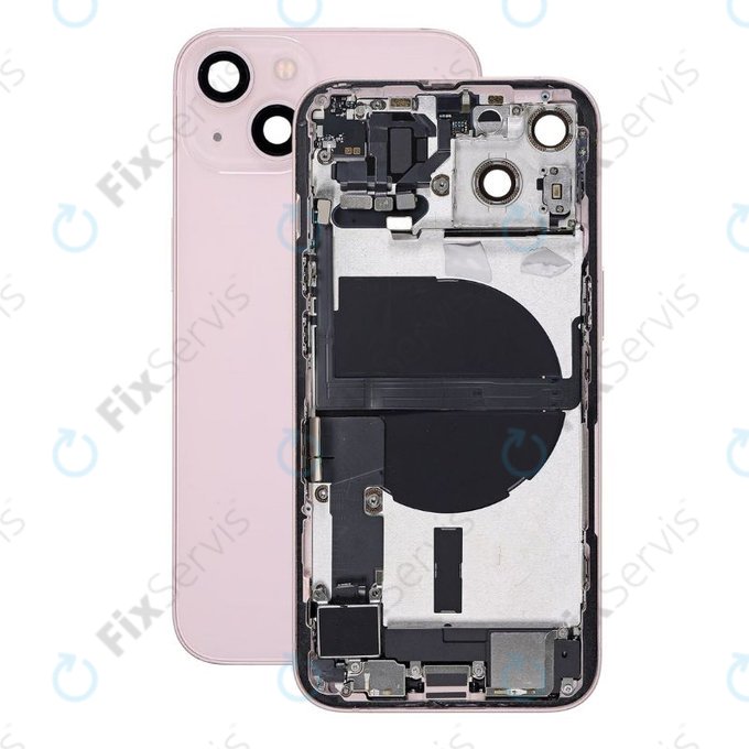 Apple iPhone 13 - Zadný Housing s Malými Dielmi (Pink)