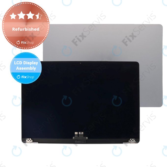 Apple MacBook Air 15" M2 A2941 (2023), M3 A3114 (2024) - LCD Displej + Predné Sklo + Kryt (Space Gray) Refurbished