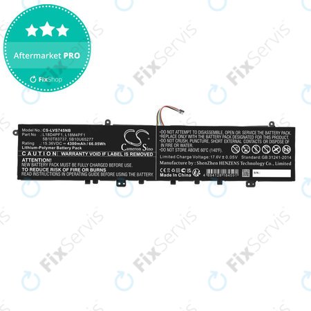 Batéria pre Lenovo Yoga, 4300mAh, Li-Pol, 15.36V, L18D4PF1, HQ