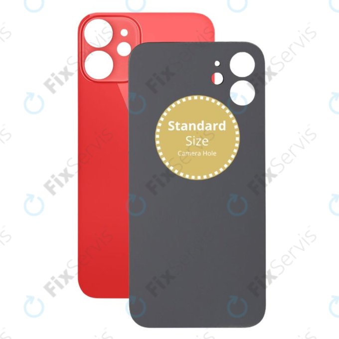 Apple iPhone 12 Mini - Sklo Zadného Housingu (Red)