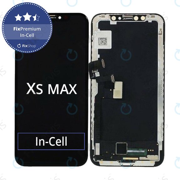 Displej In-Cell pre iPhone XS Max, Dotykové sklo s rámom, FixPremium