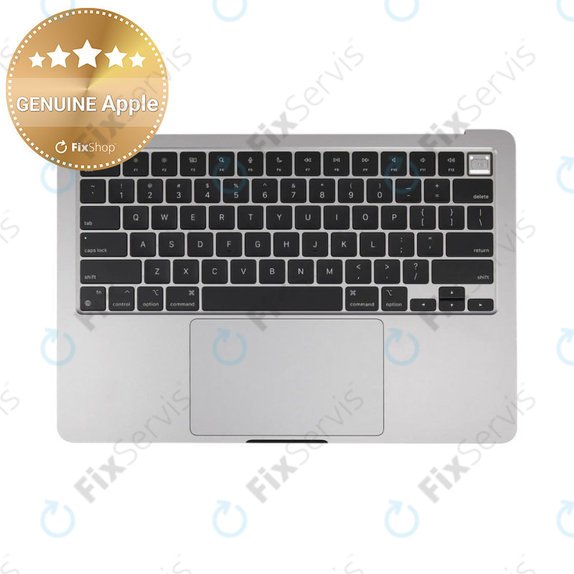 Horný rám klávesnice pre MacBook Air 13", A3113 (2024), s klávesnicou US a batériou, Space Gray, 661-40227, Genuine Apple