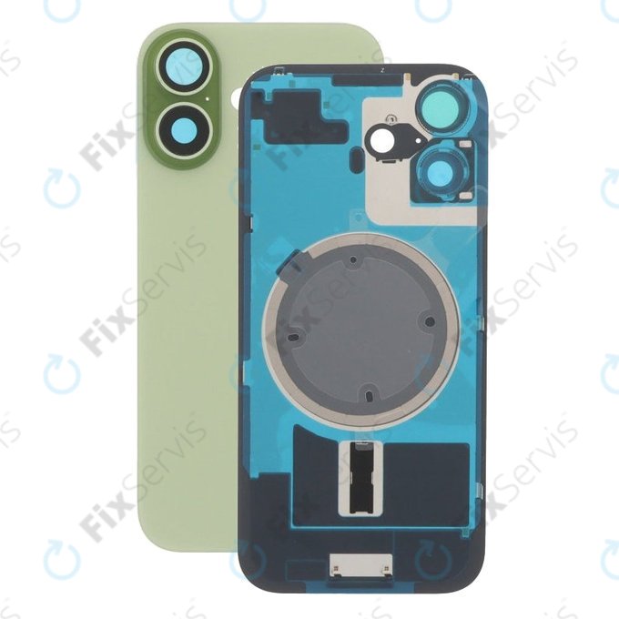 Apple iPhone 17 - Sklo Zadného Housingu + Sklíčko Kamery + Kovový Pliešok + Magsafe Magnet (Sage)