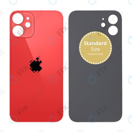 Apple iPhone 12 Mini - Sklo Zadného Housingu (Red)