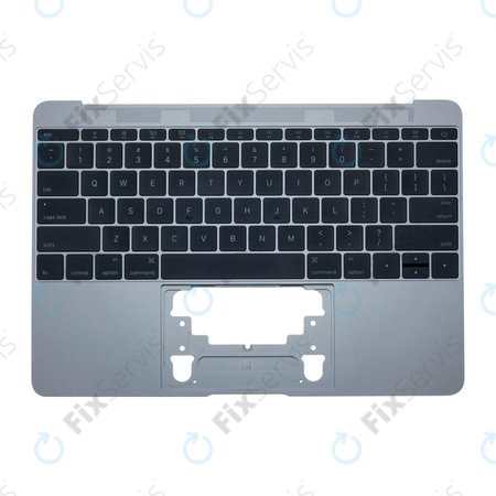 Apple MacBook 12" A1534 (Early 2015 - Mid 2017) - Horný Rám Klávesnice + Klávesnica US (Space Gray)
