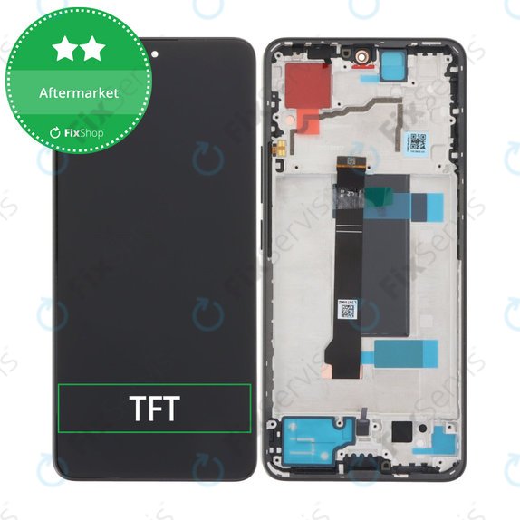Xiaomi Redmi Note 13 Pro 5G 2312DRA50C - LCD Displej + Dotykové Sklo + Rám (Midnight Black) TFT