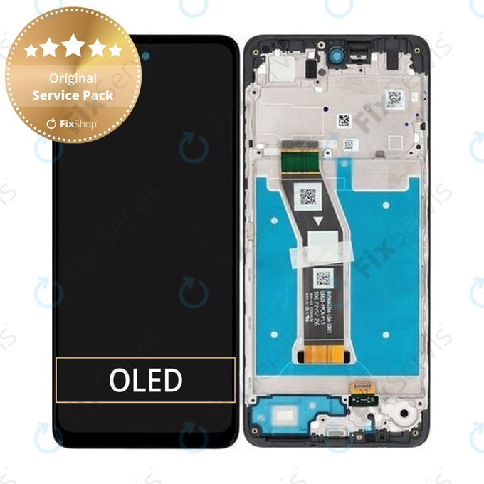 Motorola Moto G04 - LCD Displej + Dotykové Sklo + Rám (Black) - 5D68C23890 Genuine Service Pack
