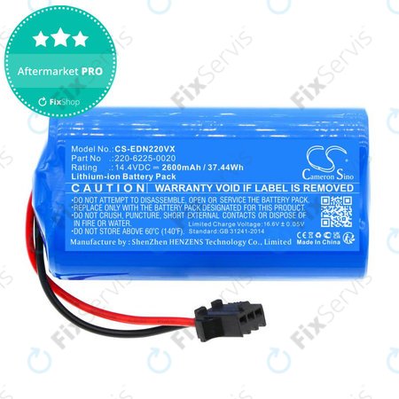 Batéria pre Lenovo, Neebo, Prixton, Ecovacs, Ultenic, 2600mAh, Li-Ion, 14.4V, 220-6225-0020, HQ