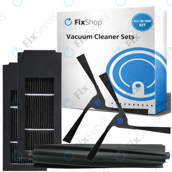 Sada náhradných dielov pre Ecovacs Deebot X2 Omni (1x Hlavná kefa, 2x Filter, 2x Bočná kefa)