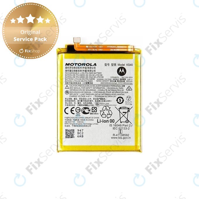 Motorola Moto E6i, E6 Play, E6s, E6s Plus - Batéria KS40 3000mAh - SB18C85292, SB18C51766 Genuine Service Pack