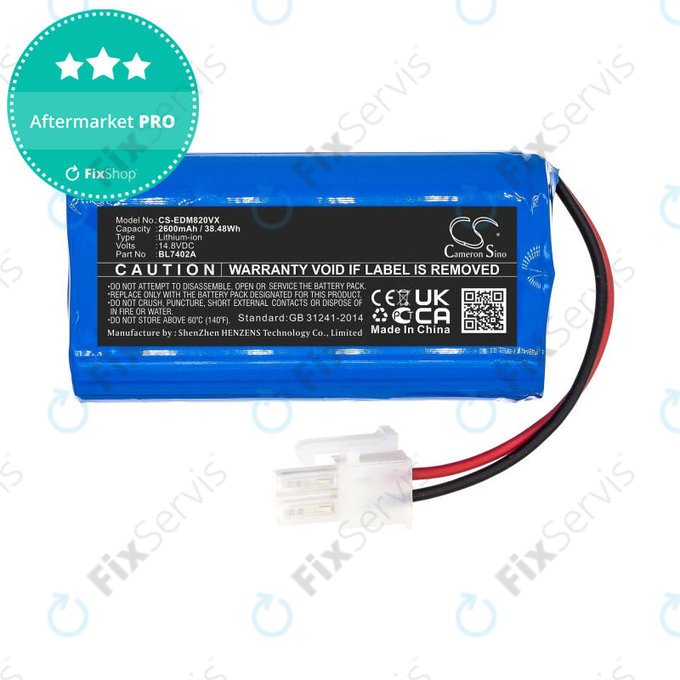 Batéria pre Ecovacs Deebot M82, Tesla RoboStar T50, T60, T80 Pro, 2600mAh, Li-Ion, 14.8V, BL7402A, HQ