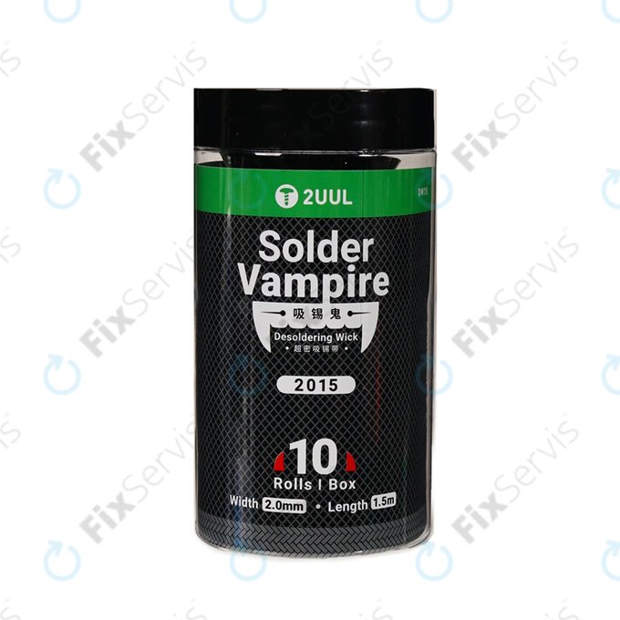 2UUL DW15 Solder Vampire - Odspájkovací knôt (20mm × 1.5m) - 10ks