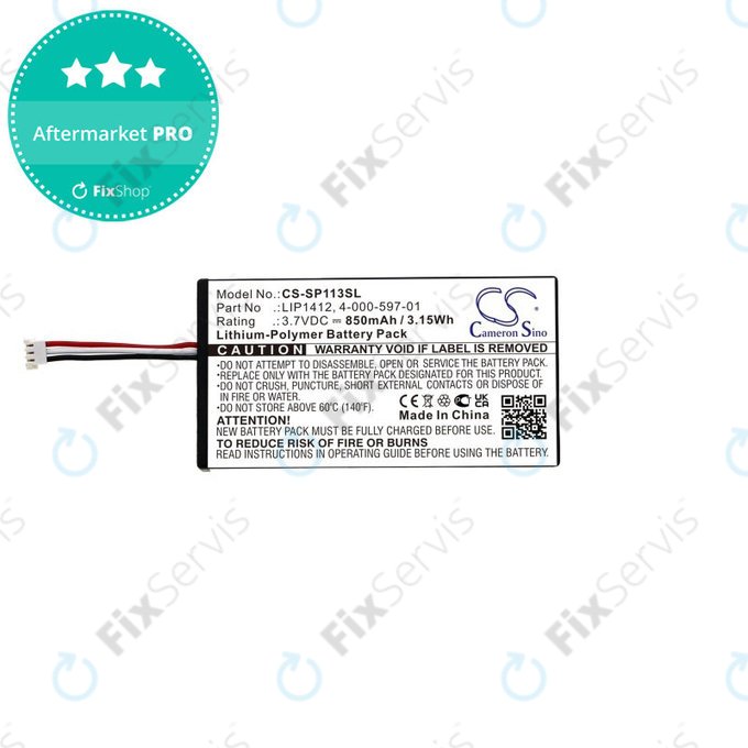 Batéria pre PSP, 850mAh, Li-Pol, 3.7V, LIP1412, HQ