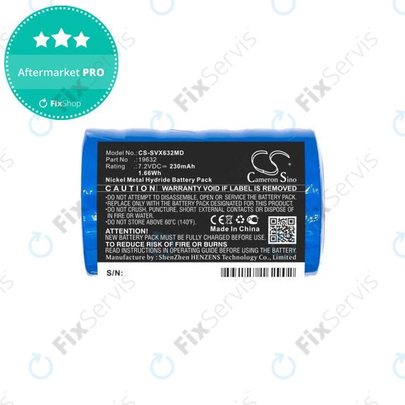 Batéria pre Servox Digital XI Speech, Servox Speech, 230mAh, Ni-MH, 7.2V, 19632, HQ