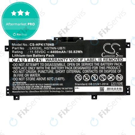 Batéria pre HP Pavilion X360 15-CR0001NM, 4400mAh, Li-Ion, 11.55V, LK03XL, HQ