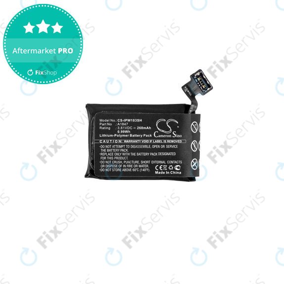 Batéria pre Apple Watch 3 38 mm, 260mAh, GPS Version, Li-Pol, 3.81 V, A1847, HQ
