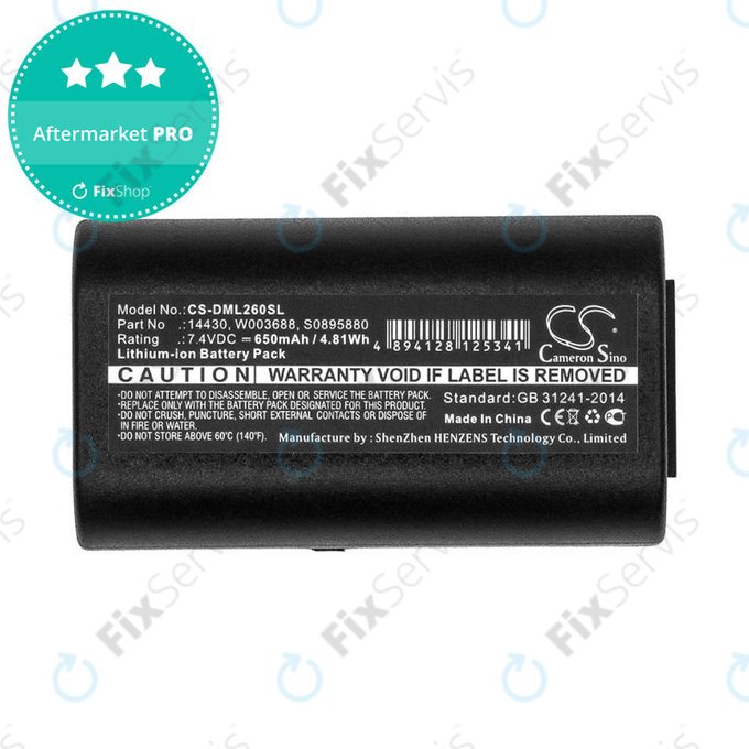 Batéria pre Dymo 260, 280, 650, 650mAh, Li-Ion, 7.4V, 14430, HQ