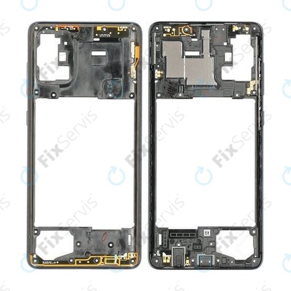 Samsung Galaxy A71 A715F - Stredný Rám (Prism Crush Black) - GH98-44756A Genuine Service Pack