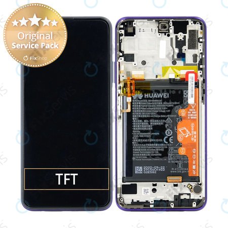 Huawei Honor 9X Pro - LCD Displej + Dotykové Sklo + Rám + Batéria (Phantom Purple) - 02353AKK Genuine Service Pack