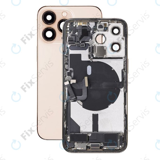 Apple iPhone 13 Pro - Zadný Housing s Malými Dielmi (Gold)