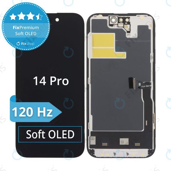 Displej Soft OLED pre iPhone 14 Pro, Dotykové sklo s rámom, DIAGNOSTIC