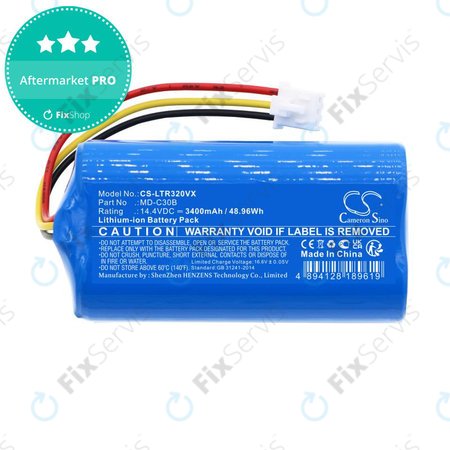 Batéria pre Blaupunkt BlueBot XSMART, 3400mAh, Li-Ion, 14.4V, BPK-VCBB1XB, Xboost, D071-INR-CH-4S1P, HQ