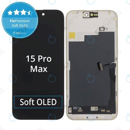 Apple iPhone 15 Pro Max - LCD Displej + Dotykové Sklo + Rám Soft OLED FixPremium JCID
