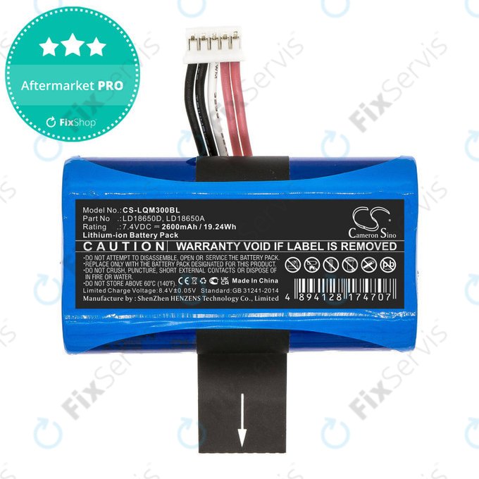 Batéria pre Ingenico Apos A8, 2600mAh, Li-Ion, 7.4V, LD18650D, HQ