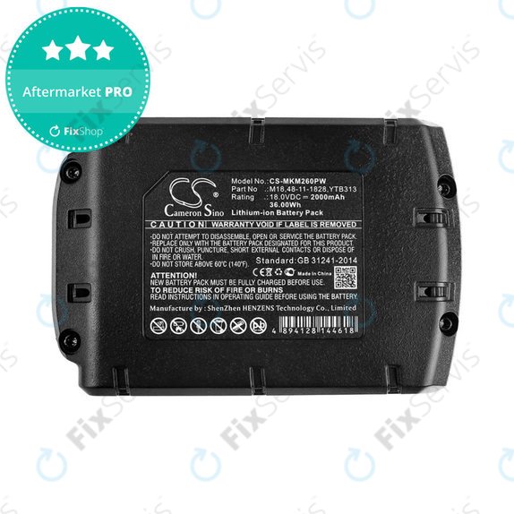 Batéria pre Milwaukee, Atlas Copco, Berner, 2000mAh, Li-Ion, 18V, M18, HQ