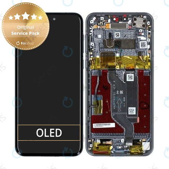 Honor Magic7 Pro - LCD Displej + Dotykové Sklo + Rám (Black) - 0235AMRV Genuine Service Pack