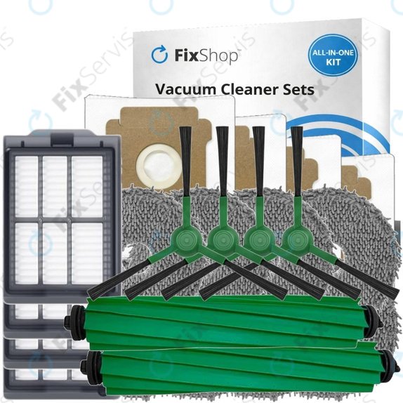 Sada náhradných dielov pre iRobot Roomba Plus 405 Combo, 505 Combo (2x Hlavná kefa, 4x Filter, 4x Bočná kefa, 8x Mopovacia utierka, 4x Prachové vrecko)