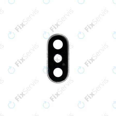 Apple iPhone XS - Sklíčko Kamery s Rámom (Silver)